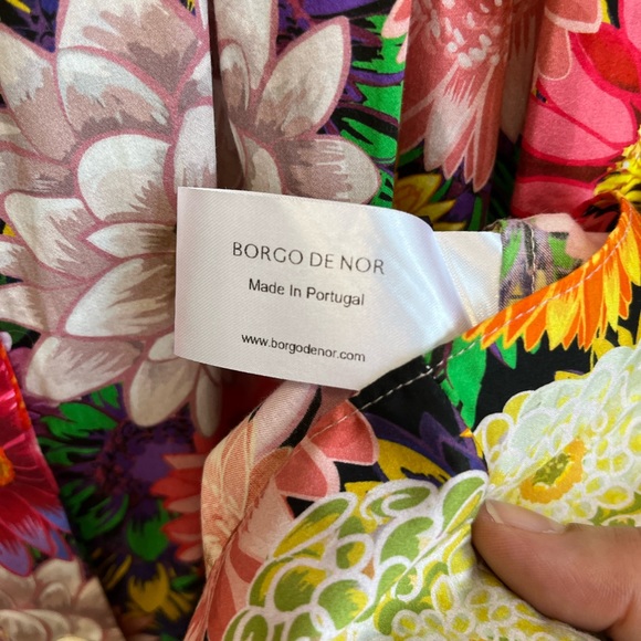 Borgo De Nor Multicolored Cotton Demi Dress in Over the Rainbow Dress Sz. 12 NWT - Picture 7 of 8